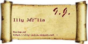 Illy Júlia névjegykártya